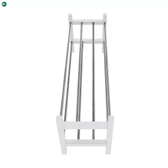 Cipősszekrény, fehér/ezüst, BRESO