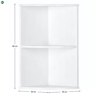 Fali sarokszekrény, fehér, ATENE TYP 4