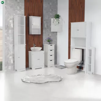 Szekrény a WC fölé, fehér, ATENE TYP 5