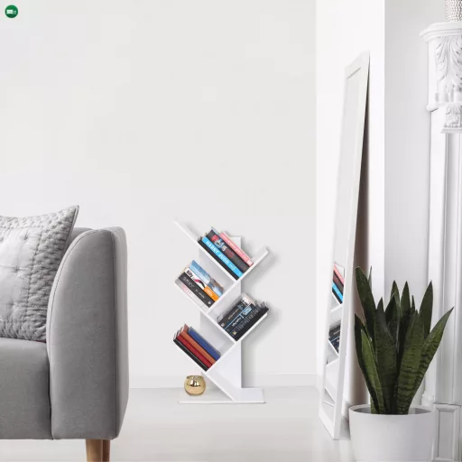 Könyvespolc, fehér, BAKI NEW TYP 3