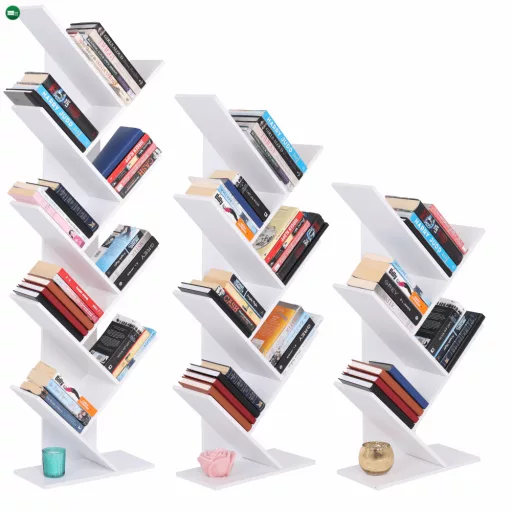 Könyvespolc, fehér, BAKI NEW TYP 3