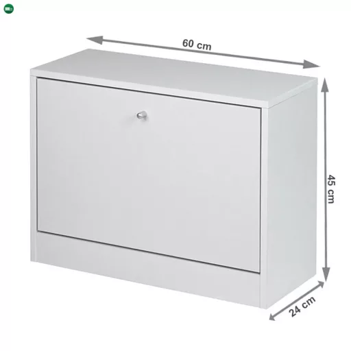 Cipősszekrény, fehér, FATMA NEW