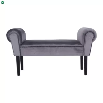 Lóca, Velvet szövet, szürke/fekete, BURDA