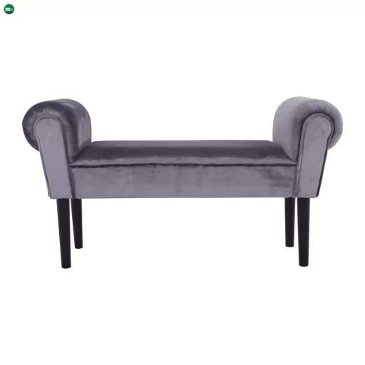 Lóca, Velvet szövet, szürke/fekete, BURDA