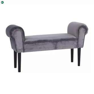 Lóca, Velvet szövet, szürke/fekete, BURDA