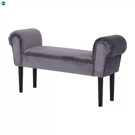 Lóca, Velvet szövet, szürke/fekete, BURDA