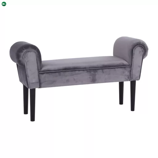 Lóca, Velvet szövet, szürke/fekete, BURDA