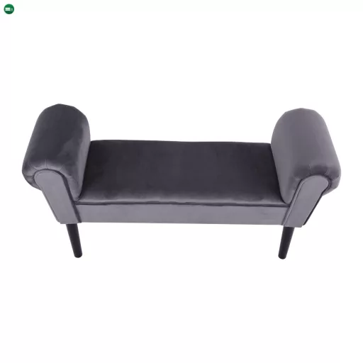 Lóca, Velvet szövet, szürke/fekete, BURDA