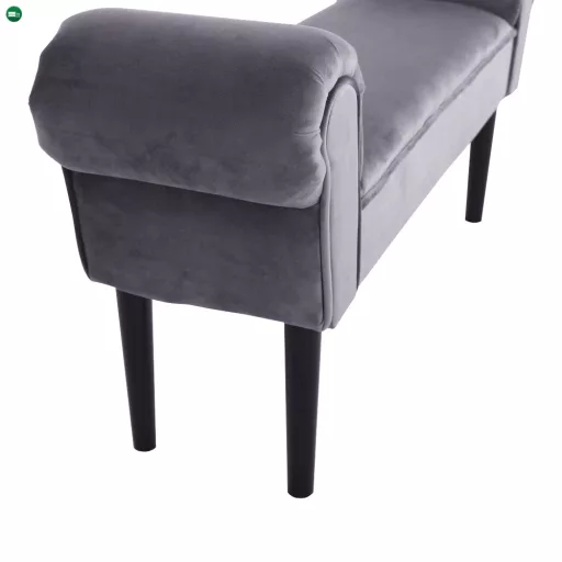 Lóca, Velvet szövet, szürke/fekete, BURDA