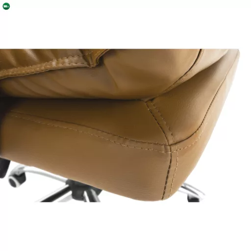 Irodai szék lábtartóval, textilbőr barna, DRAKE