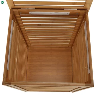 Szennyestartó kosár, festett bambusz/bézs, BASKET