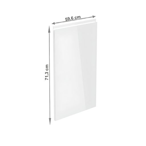 Előlap mosogatógépre, fehér extra magasfényű HG, 59,6x71,3, AURORA
