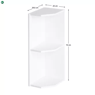 Felső sarokszekrény, fehér, AURORA G25PZ