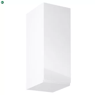   Felsőszekrény, fehér/fehér extra magasfényű, jobbos, AURORA G30