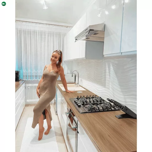 Felsőszekrény, fehér/fehér extra magasfényű, jobbos, AURORA G30