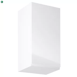   Felsőszekrény, fehér/fehér extra magasfényű, jobbos, AURORA G40