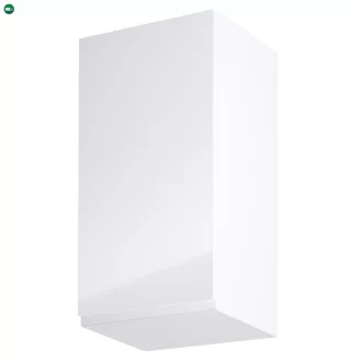   Felsőszekrény, fehér/fehér extra magasfényű, balos, AURORA G40