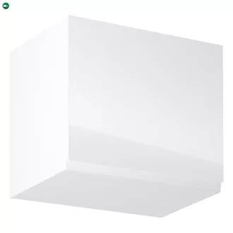   Felsőszekrény, fehér/fehér extra magasfényű, AURORA G50K