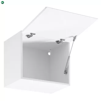   Felsőszekrény, fehér/fehér extra magasfényű, AURORA G50K