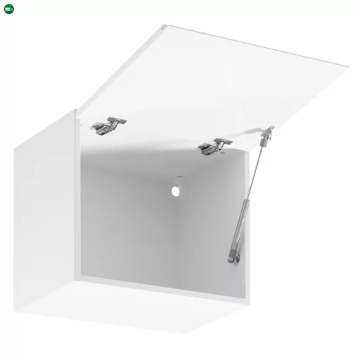 Felsőszekrény, fehér/fehér extra magasfényű, AURORA G50K