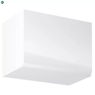   Felsőszekrény, fehér/fehér extra magasfényű, AURORA G60K