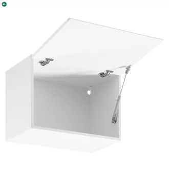   Felsőszekrény, fehér/fehér extra magasfényű, AURORA G60K