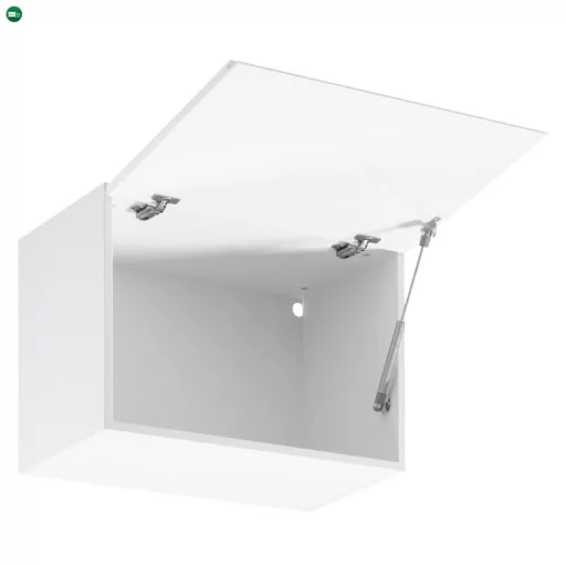 Felsőszekrény, fehér/fehér extra magasfényű, AURORA G60K