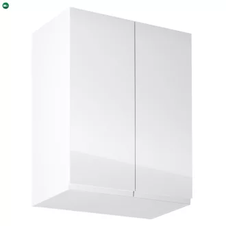   Felsőszekrény, fehér/fehér extra magasfényű, AURORA G602F