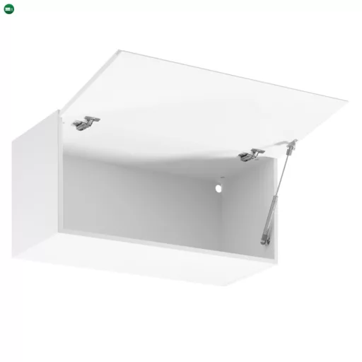 Felsőszekrény, fehér/fehér extra magasfényű, AURORA G80K