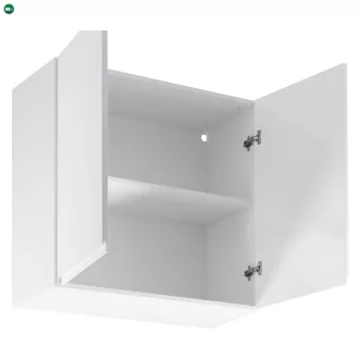   Felsőszekrény, fehér/fehér extra magasfényű, AURORA G80