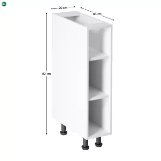Alsószekrény, fehér, AURORA D20P