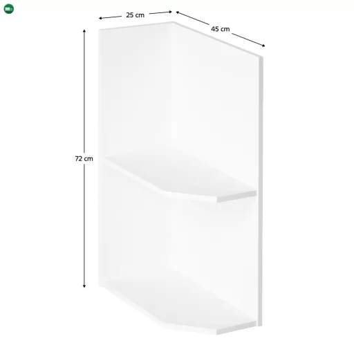 Alsószekrény, fehér, balos, AURORA D25PZ