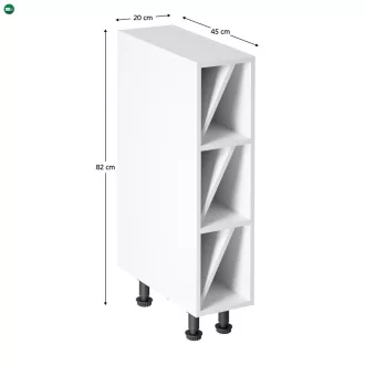 Alsószekrény, fehér, AURORA D20W