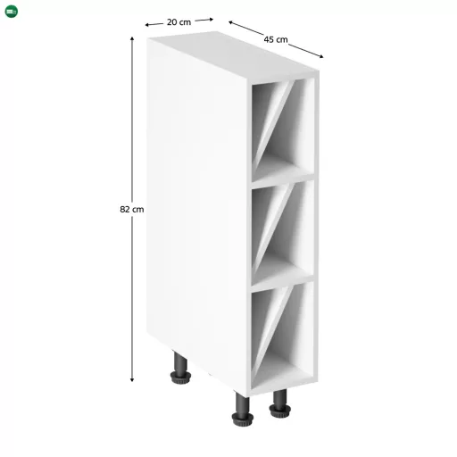 Alsószekrény, fehér, AURORA D20W