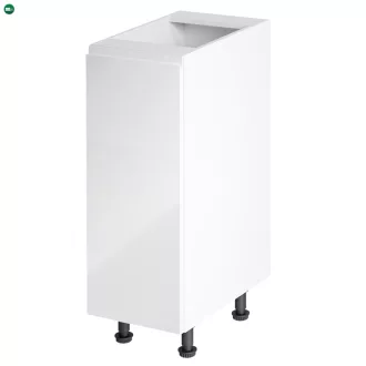   Alsószekrény, fehér/fehér extra magasfényű, balos, AURORA D30