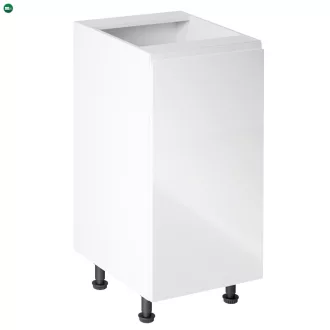   Alsószekrény, fehér/fehér extra magasfényű, jobbos, AURORA D40