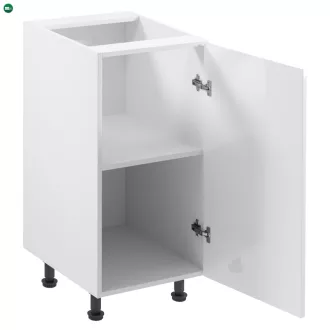   Alsószekrény, fehér/fehér extra magasfényű, jobbos, AURORA D40
