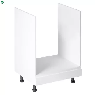   Szekrény a beépíthető készülékekre, fehér/fehér extra magasfényű, AURORA D60ZK