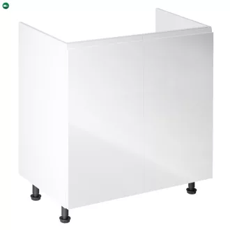   Mosogatószekrény, fehér/fehér extra magasfényű, AURORA D80Z