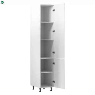   Élelmiszer szekrény, fehér/fehér extra magasfényű, jobbos, AURORA D40SP