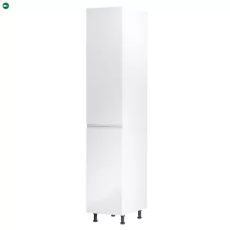   Élelmiszer szekrény, fehér/fehér extra magasfényű, balos, AURORA D40SP