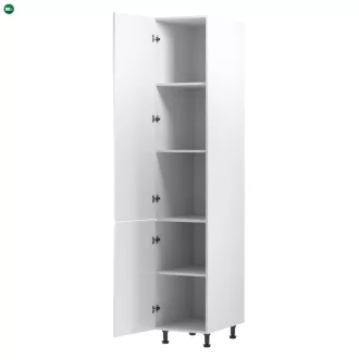   Élelmiszer szekrény, fehér/fehér extra magasfényű, balos, AURORA D40SP