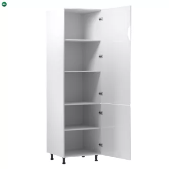   Élelmiszer szekrény, fehér/fehér extra magasfényű, jobbos, AURORA D60R