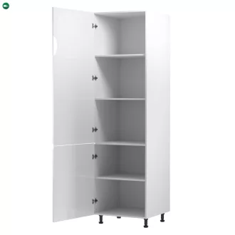   Élelmiszer szekrény, fehér/fehér extra magasfényű, balos, AURORA D60R