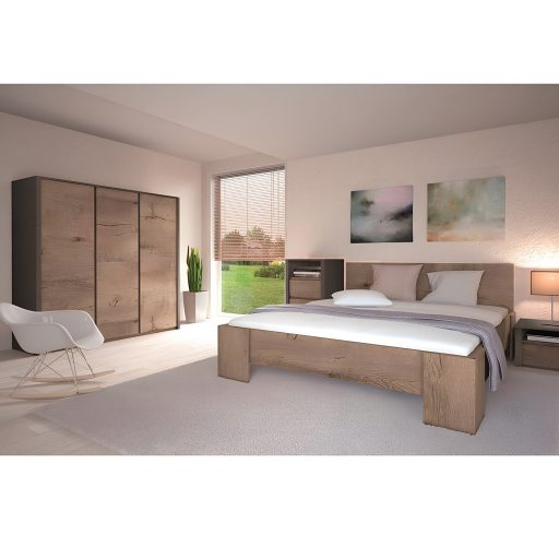 Falipolc, tölgy lefkas sötét/smooth szürke, MONTANA W1