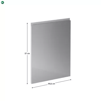   Előlap mosogatógéphez, fehér/szürke extra magasfényű HG, 44,6x57, AURORA