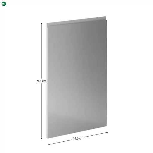 Előlap mosogatógéphez, fehér/szürke extra magasfényű HG, 44,6x71,3, AURORA