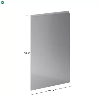   Előlap mosogatógéphez, fehér/szürke extra magasfényű HG, 59,6x71,3, AURORA