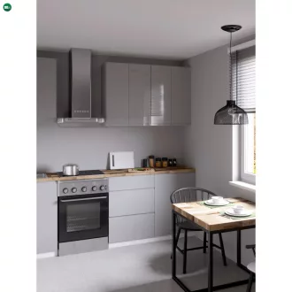   Előlap mosogatógéphez, fehér/szürke extra magasfényű HG, 59,6x71,3, AURORA