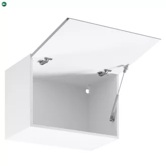   Felsőszekrény, fehér/szürke extra magasfényű, AURORA G60K
